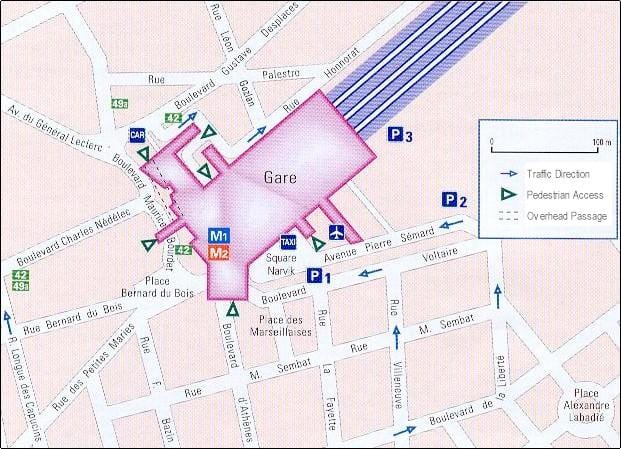 马赛的火车站地图