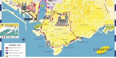 马赛的跳上跳下巴士路线图