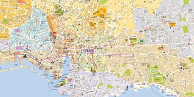 街道地图的法国马赛